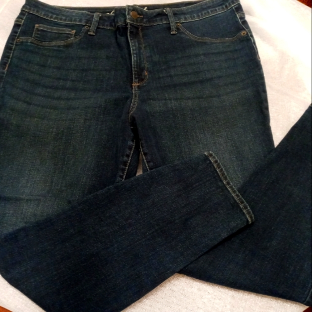 Universal Thread high-rise skinny jeans, dark wash, size 18